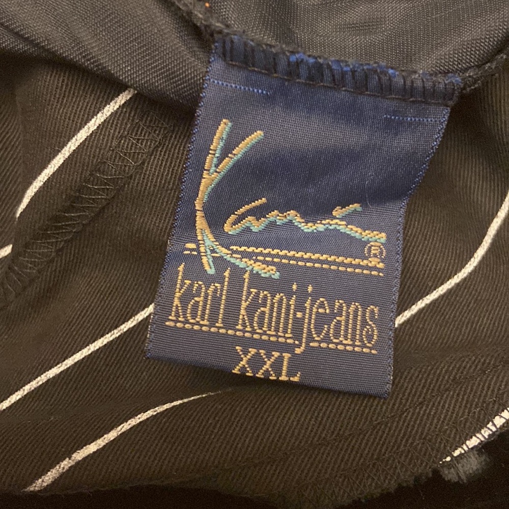 Karl Kani Jeans Logo Vintage Black Velvet Jogger Pants Size XXL. - Picture 8 of 9